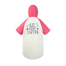 Load image into Gallery viewer, Barrel Kids Raglan Zip - Up Poncho Towel - PINK - Poncho Towels | BARREL HK