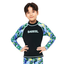 Load image into Gallery viewer, Rashguards: Barrel Kids Tropical L/S Rashguard-BLACK - Barrel / Pink / 130 / 2025, BARREL, BARREL HK, BRIV25HKOP02, Clothing