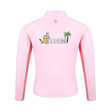 Load image into Gallery viewer, Barrel Kids Tropical Zip-Up Rash Guard-PINK - Rashguards | BARREL HK