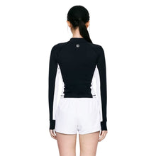 Load image into Gallery viewer, Rashguards: Barrel Women Color Scheme Crop Zip Rashguard-BLACK - 2025, BARREL, BARREL HK, Black, BRIV25HKOP02