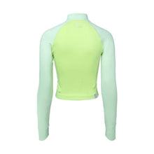 Load image into Gallery viewer, Rashguards: Barrel Women Color Scheme Crop Zip Rashguard-LIME - 2025, BARREL, BARREL HK, BRIV25HKOP02, Clothing