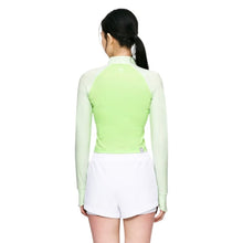Load image into Gallery viewer, Rashguards: Barrel Women Color Scheme Crop Zip Rashguard-LIME - 2025, BARREL, BARREL HK, BRIV25HKOP02, Clothing