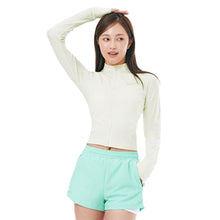 Load image into Gallery viewer, Rashguards: Barrel Women Essential Crop Zip Rashguard-IVORY - 2025, BARREL, BARREL HK, BRIV25HKOP02, Clothing