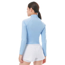 Load image into Gallery viewer, Rashguards: Barrel Women Essential Half Zip Crop Rashguard-BLUE - 2025, BARREL, BARREL HK, Blue, BRIV25HKOP01