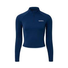 Load image into Gallery viewer, Rashguards: Barrel Women Essential Half Zip Crop Rashguard-NAVY - Barrel / Blue / S (85) / 2025, BARREL, BARREL HK, Blue, BRIV25HKOP01