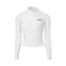 Load image into Gallery viewer, Rashguards: Barrel Women Essential Half Zip Crop Rashguard-WHITE - Barrel / White / S (85) / 2025, BARREL, BARREL HK, BRIV25HKOP01,