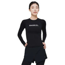 Load image into Gallery viewer, Rashguards: Barrel Women Essential Rashguard-BLACK - 2023, BARREL, BARREL HK, Barrel / Green / L, Barrel / Green / M