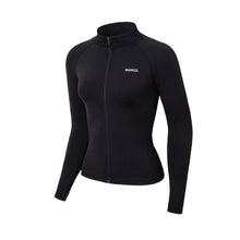 Load image into Gallery viewer, Barrel Women Essential Zip-Up Rashguard-BLACK - Rashguards | BARREL HK