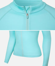 Load image into Gallery viewer, Barrel Women Essential Zip-Up Rashguard-MINT - Rashguards | BARREL HK