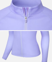 Load image into Gallery viewer, Barrel Women Essential Zip-Up Rashguard-PURPLE - Rashguards | BARREL HK