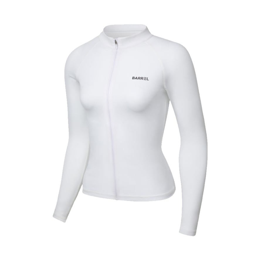 Barrel Women Essential Zip Up Rashguard WHITE – Barrel Hong Kong