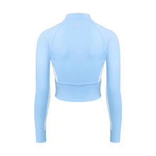 Load image into Gallery viewer, Barrel Women Motion Crop Zip-Up Rash Guard-AQUA - Rashguards | BARREL HK