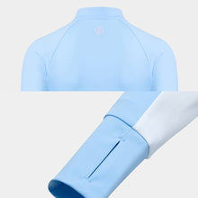 Load image into Gallery viewer, Barrel Women Motion Crop Zip-Up Rash Guard-AQUA - Rashguards | BARREL HK