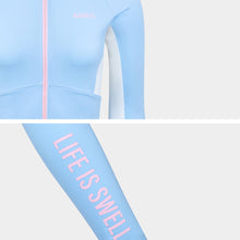 Load image into Gallery viewer, Barrel Women Motion Crop Zip-Up Rash Guard-AQUA - Rashguards | BARREL HK