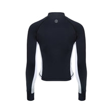 Load image into Gallery viewer, Barrel Women Nautical Crop ZipUp Rashguard-BLACK - Rashguards | BARREL HK