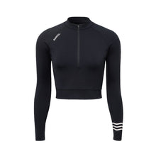 Load image into Gallery viewer, Barrel Women Resort Half Zip Crop Rashguard-BLACK - Barrel / Black / XS (80) - Rashguards | BARREL HK