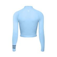 Load image into Gallery viewer, Barrel Women Resort Half Zip Crop Rashguard-BLUE - Rashguards | BARREL HK