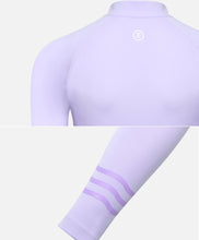 Load image into Gallery viewer, Barrel Women Resort Half Zip Crop Rashguard-PURPLE - Rashguards | BARREL HK