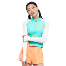 Load image into Gallery viewer, Barrel Women Romantic Crop Zip Up Rashguard-MINT - Rashguards | BARREL HK