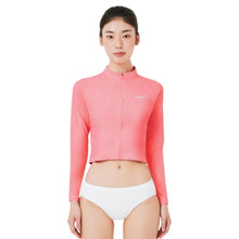 Load image into Gallery viewer, Barrel Women Sunset Crop Zip-Up Rashguard-PINK - Barrel / Pink / S (85) - Rashguards | BARREL HK