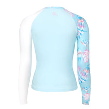 Load image into Gallery viewer, Barrel Women Sunset Flower Odd Rashguard-BLUE - Rashguards | BARREL HK