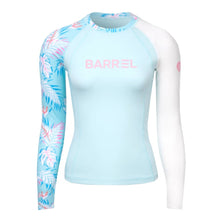 Load image into Gallery viewer, Barrel Women Sunset Flower Odd Rashguard-BLUE - Barrel / Blue / S (85) - Rashguards | BARREL HK