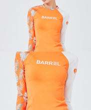 Load image into Gallery viewer, Barrel Women Sunset Flower Odd Rashguard-ORANGE - Rashguards | BARREL HK