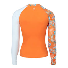 Load image into Gallery viewer, Barrel Women Sunset Flower Odd Rashguard-ORANGE - Rashguards | BARREL HK