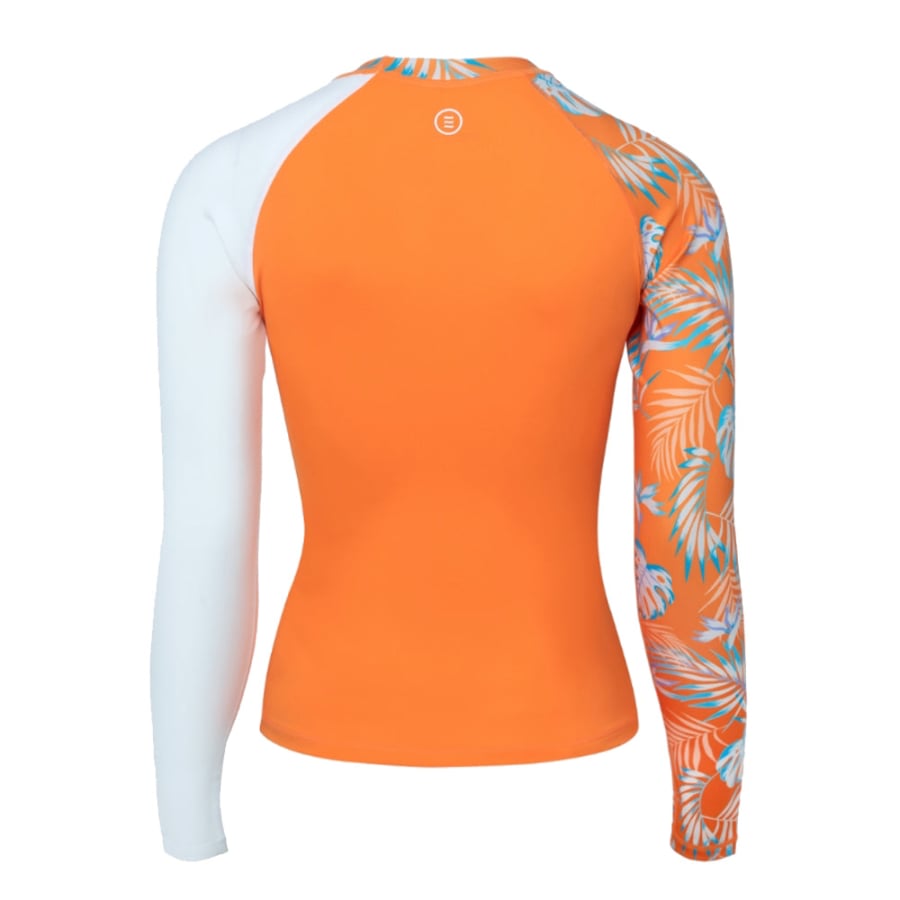 Barrel Women Sunset Flower Odd Rashguard-ORANGE – Barrel