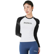 Load image into Gallery viewer, Barrel Women Sunset Palm Tree Odd Rashguard-BLACK - Rashguards | BARREL HK
