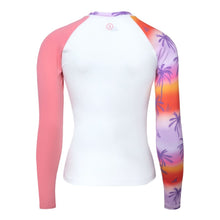 Load image into Gallery viewer, Barrel Women Sunset Palm Tree Odd Rashguard-PINK - Rashguards | BARREL HK