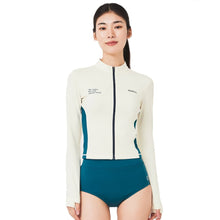 Load image into Gallery viewer, Barrel Women Vibe Crop Zip-Up Rashguard-IVORY - Rashguards | BARREL HK