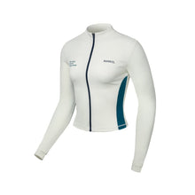 Load image into Gallery viewer, Barrel Women Vibe Crop Zip-Up Rashguard-IVORY - Rashguards | BARREL HK