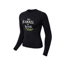 Load image into Gallery viewer, Barrel Women Vibe Swell Rashguard-BLACK - Rashguards | BARREL HK