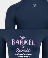 Load image into Gallery viewer, Barrel Women Vibe Swell Rashguard-BLUE - Rashguards | BARREL HK