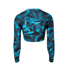 Load image into Gallery viewer, Barrel Womens Abyssal Crop ZipUp Rashguard-SMOKE - Rashguards | BARREL HK