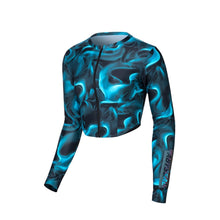 Load image into Gallery viewer, Barrel Womens Abyssal Crop ZipUp Rashguard-SMOKE - Smoke / S - Rashguards | BARREL HK