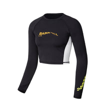 Load image into Gallery viewer, Barrel Womens Move Crop Rashguard-BLACK - Rashguards | BARREL HK