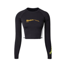 Load image into Gallery viewer, Barrel Womens Move Crop Rashguard-BLACK - Barrel / Black / XS - Rashguards | BARREL HK