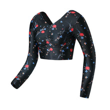 Load image into Gallery viewer, Barrel Womens Bonny Crop Rashguard-NIGHT FLOWER - Rashguards | BARREL HK