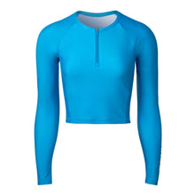 Load image into Gallery viewer, Barrel Womens Ocean Crop ZipUp Rashguard-BLUE - Rashguards | BARREL HK