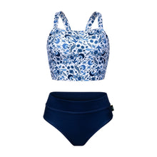 Load image into Gallery viewer, Barre Women Botanical Tankini-NAVY