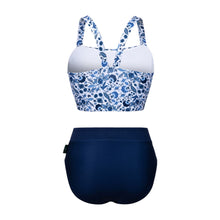 Load image into Gallery viewer, Barre Women Botanical Tankini-NAVY