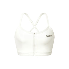 Load image into Gallery viewer, Barre Women Zip-Up Bra Top-WHITE