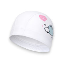 Load image into Gallery viewer, Barrel Bubble Seal Span Swim Cap-WHITE