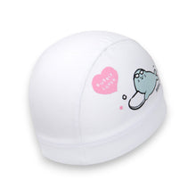 Load image into Gallery viewer, Barrel Bubble Seal Span Swim Cap-WHITE