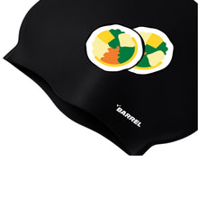 Load image into Gallery viewer, Barrel 🍘 Gimbap Silicone Swim Cap [Special Edition] -BLACK