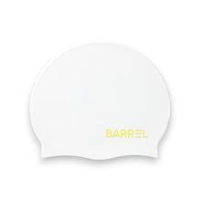 Load image into Gallery viewer, Barrel Basic Embossing Silicone Swim Cap-WHITE - Barrel / White / ON - Swim Caps | BARREL HK