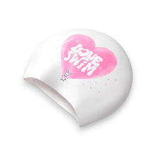 Load image into Gallery viewer, Barrel Big Heart Silicone Swim Cap-WHITE - Barrel / White / ON - Swim Caps | BARREL HK