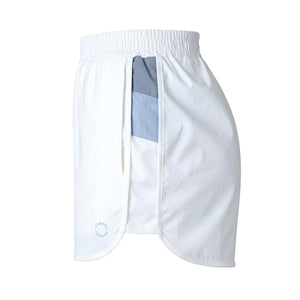 Barrel Fit Womens Linen Woven Shorts-WHITE - Fitness Shorts | BARREL HK